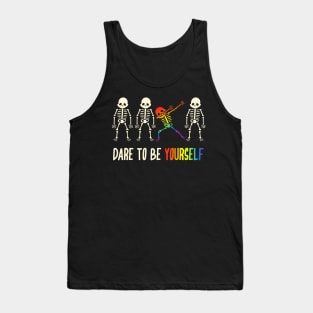 Dare To Be Yourself Cute Lgbt Pride Tank Top